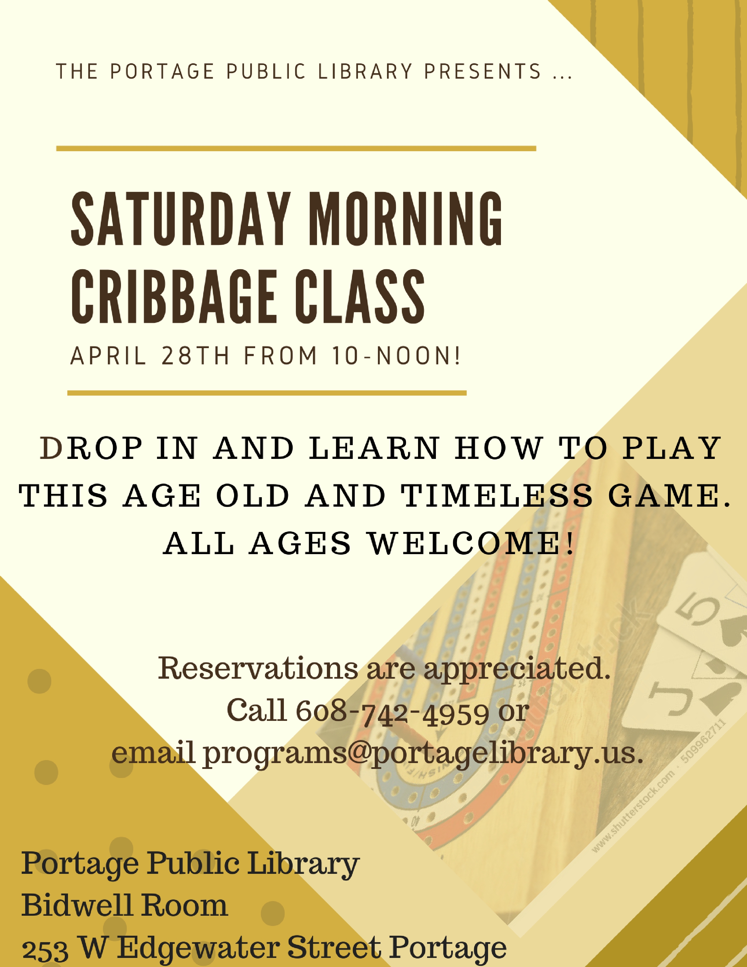 Learn To Play Cribbage Portage Public Library