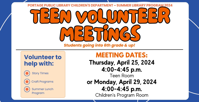 Teen Volunteer Meeting 2024